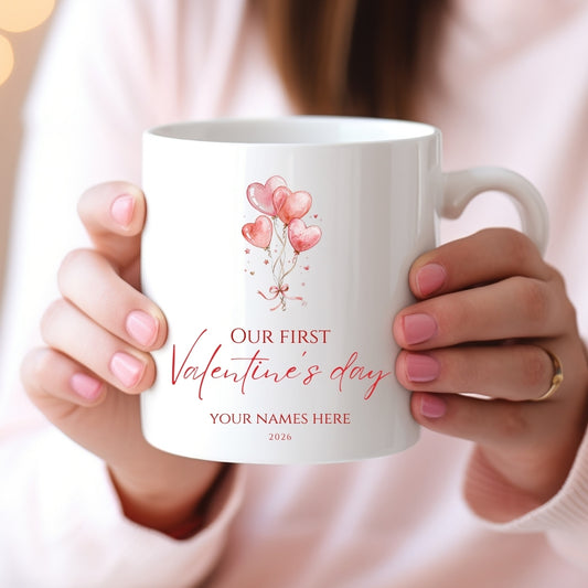 Baby's First Valentines Personalised Gift Mug