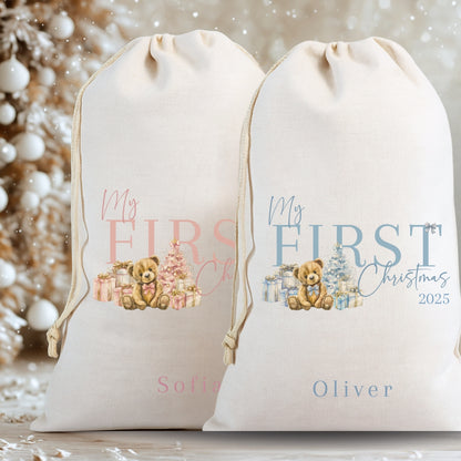 Personalised My First Christmas Luxury Santa Sack