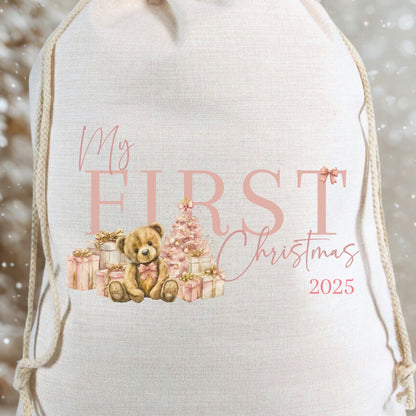 Personalised My First Christmas Luxury Santa Sack