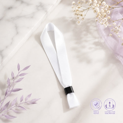 Festival & Event Wrist Bands - White Suitable for Sublilmation