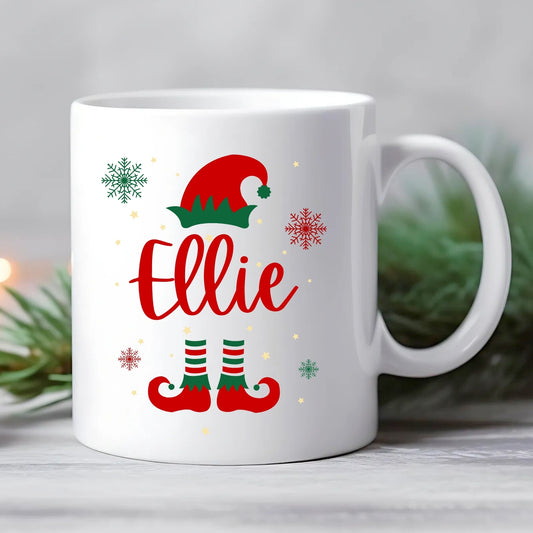Personalised Children's Christmas Elf Gift Mug