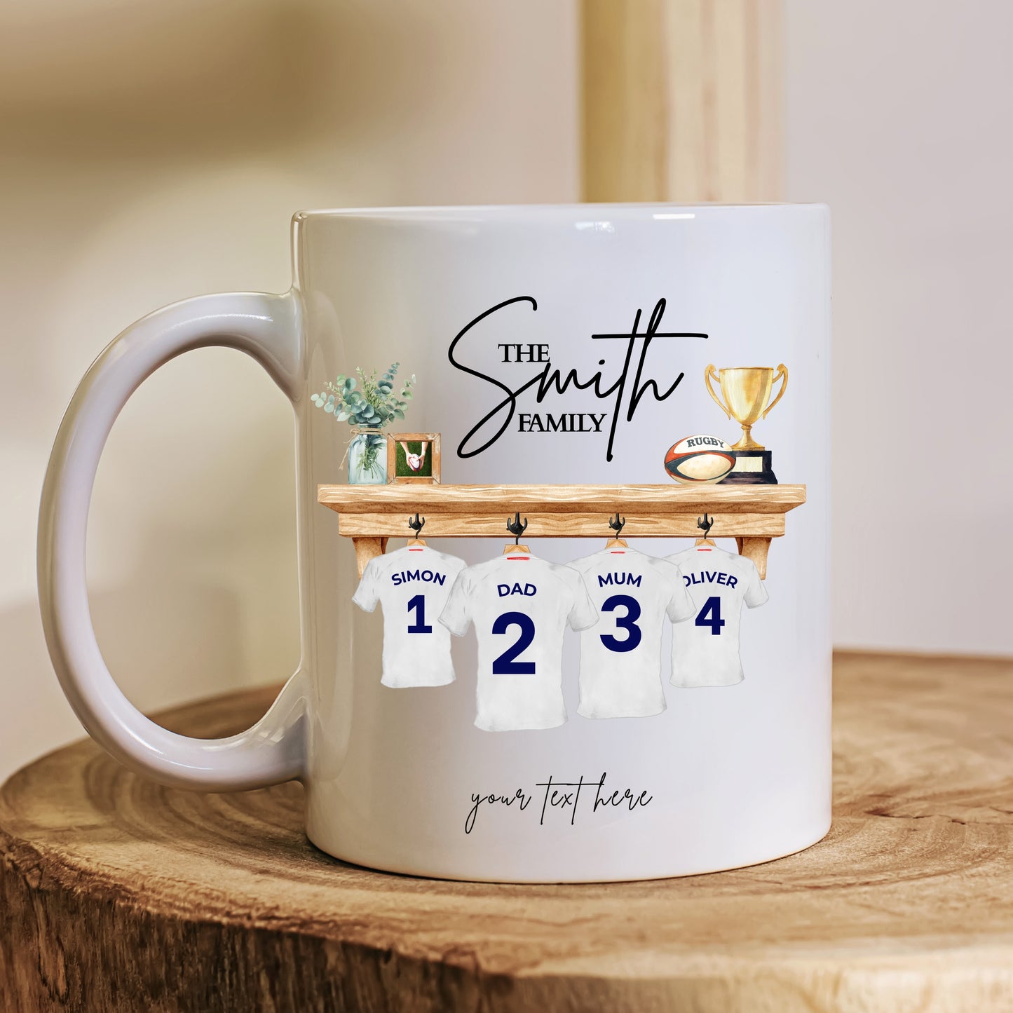 Personalised Rugby Shirt Print | Mug | Cushion | Framed Print