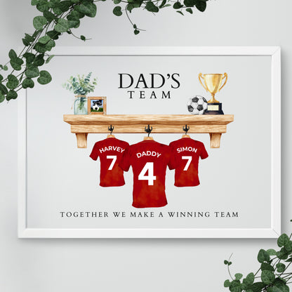 Personalised Football Shirt Print | Mug | Cushion | Framed Print