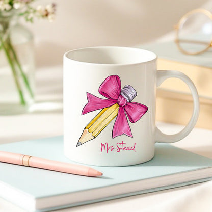 Personalised Teacher Gift Bag  - Jute - Light Pink