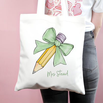 Personalised Teacher Gift Bag  - Jute - Light Pink