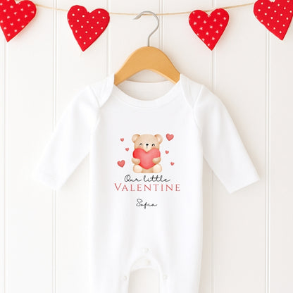 Personalised Little Valentine Onesie & Vest Set