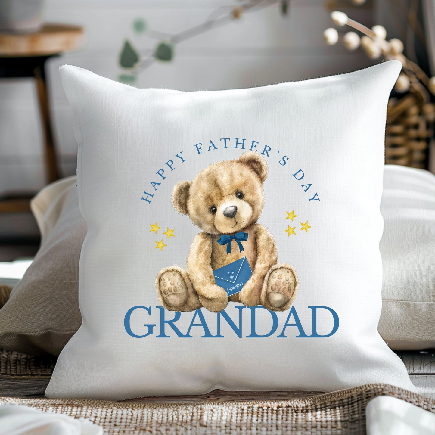 Customisable Happy Father's Day Grandad Cushion