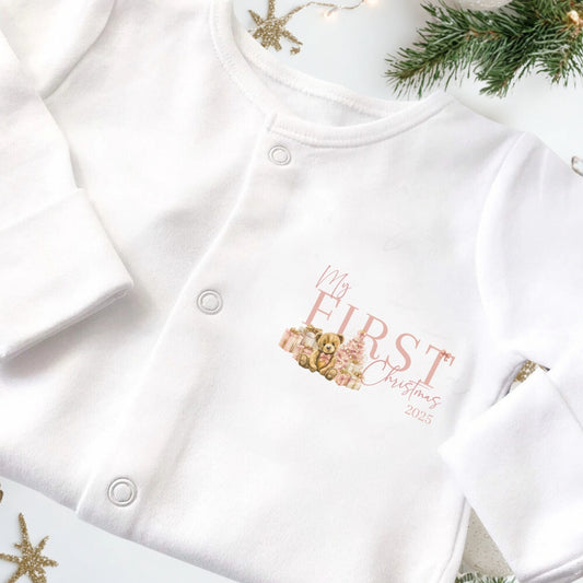 My First Christmas Baby Onesie & Vest Set