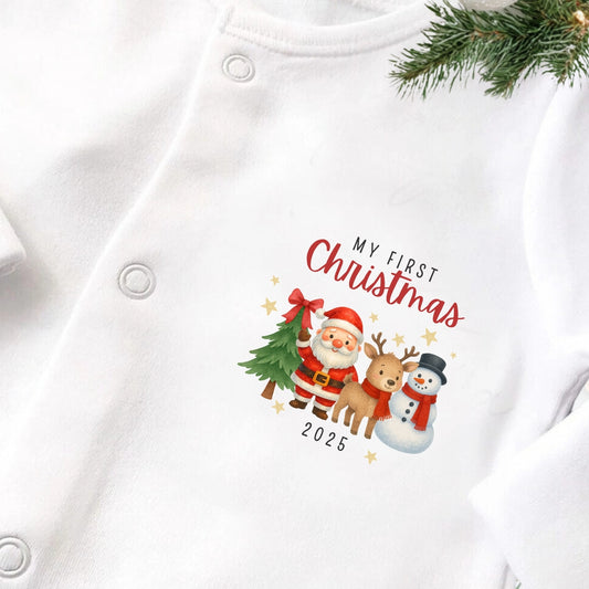 My First Christmas Traditional Characters Onesie & Vest Set