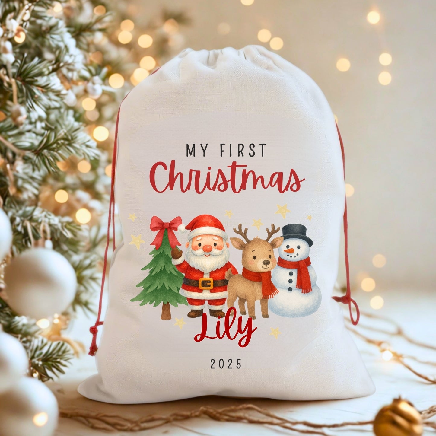 Personalised My First Christmas Characters Santa Sack