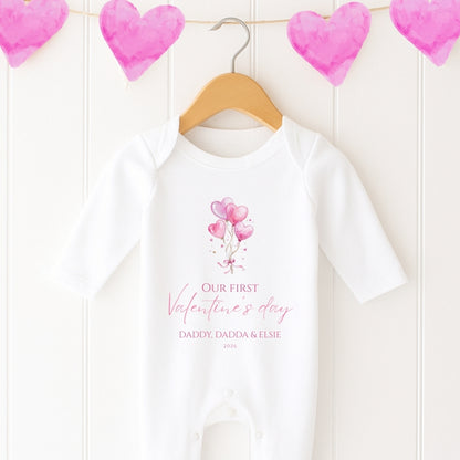 Baby's First Valentine's Day Onesie & Vest Set