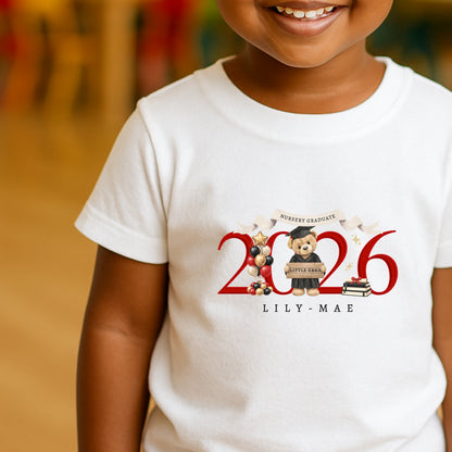 Nursery & Preschool 2026 Graduate Teddy T-Shirt