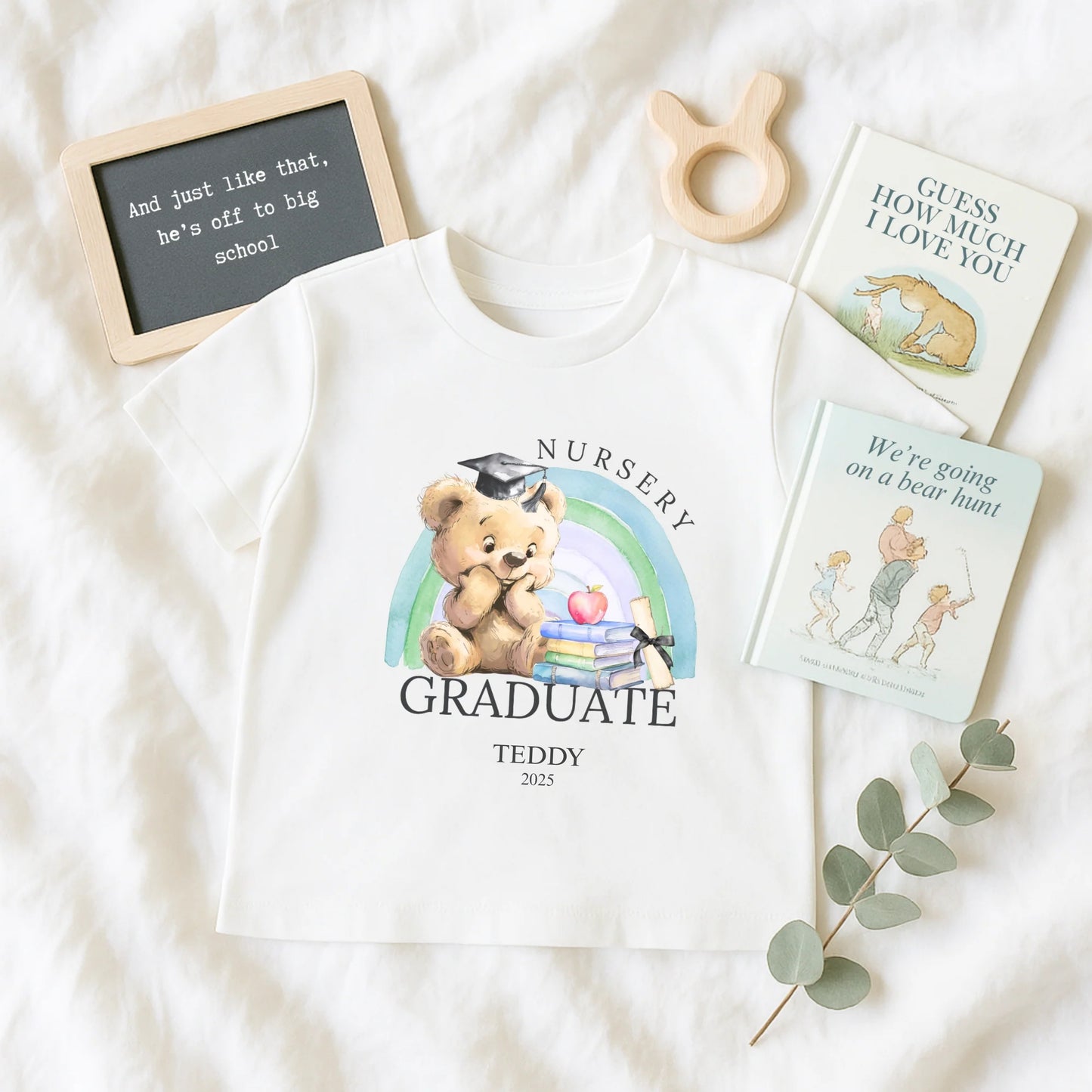 Cute Bear Nursery & Preschool Graduation Personalised T-Shirt