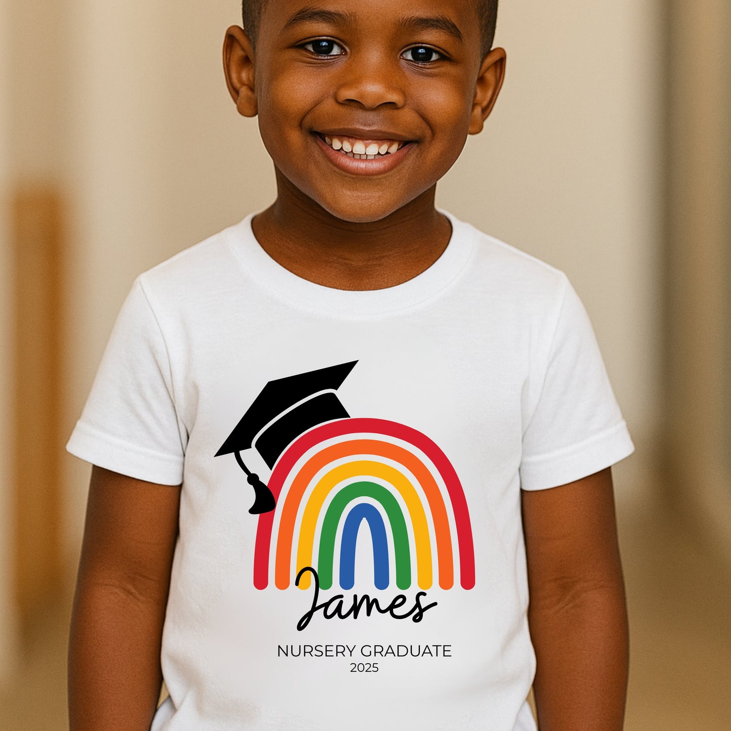 Rainbow Nursery & Preschool Graduate Personalised T-shirt