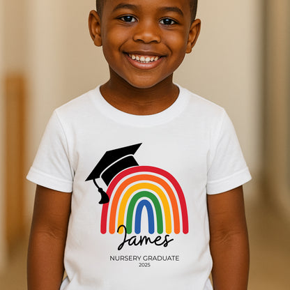 Rainbow Nursery & Preschool Graduate Personalised T-shirt