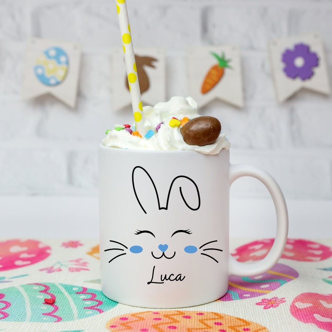 Personalised Easter Bunny Mug - Blue