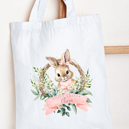 Personalised Flopsy Bunny Easter Egg Hunt Bag