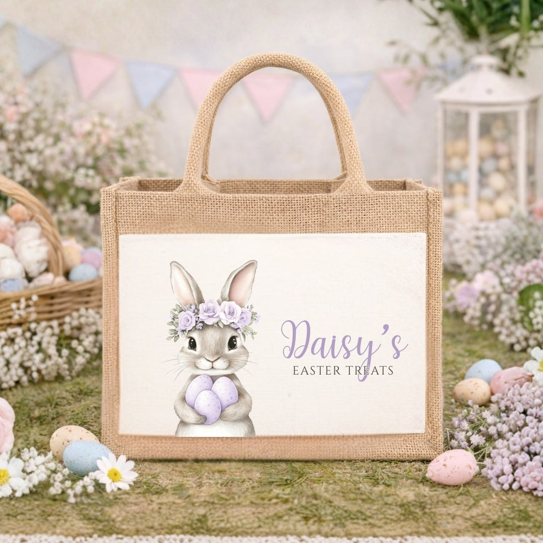Personalised Easter Jute Gift Bag