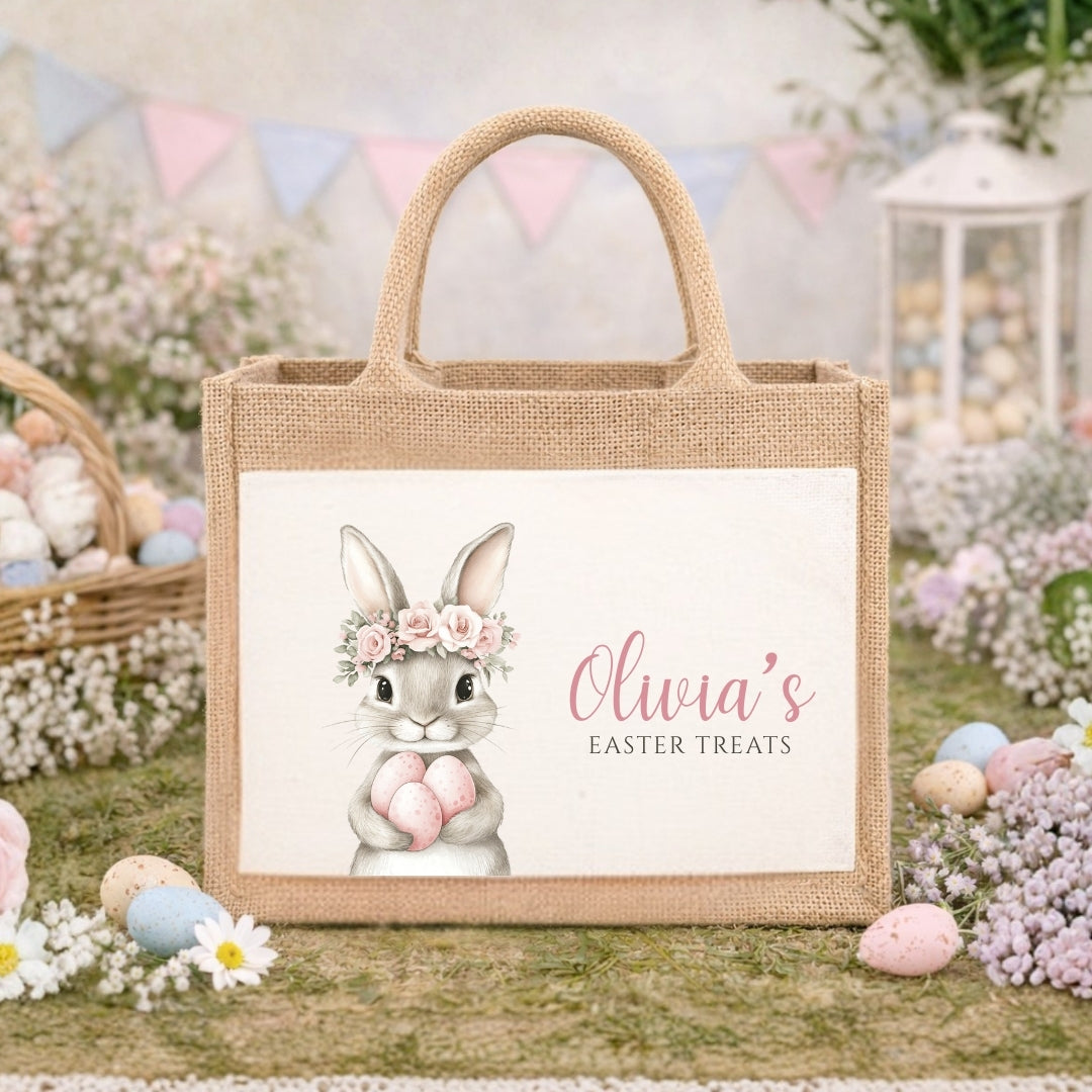 Personalised Easter Jute Gift Bag