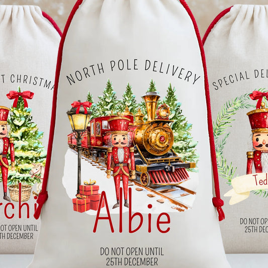 Personalised Luxury Santa Gift Sack - Nutcracker Design