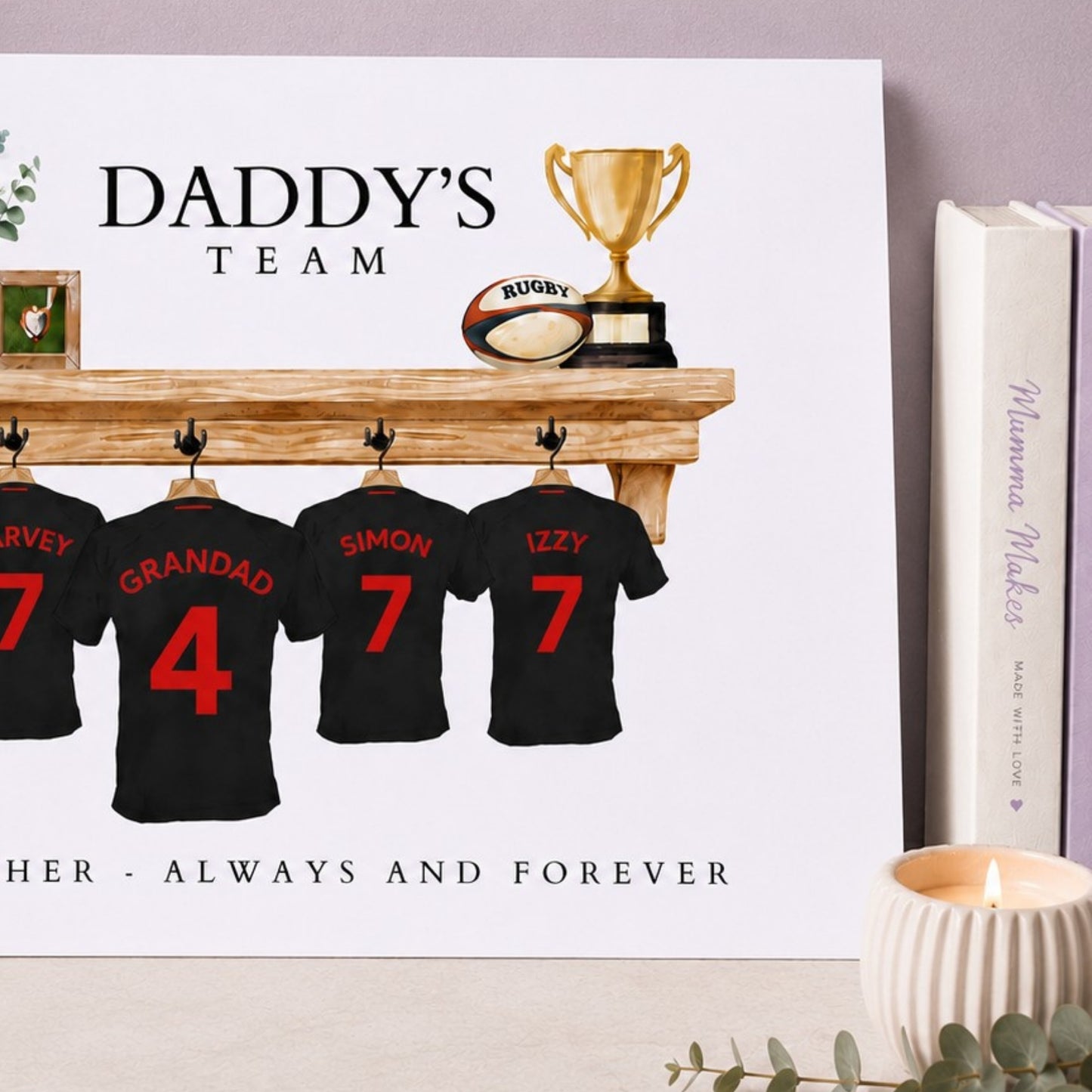 Personalised Rugby Fan Shirt Print