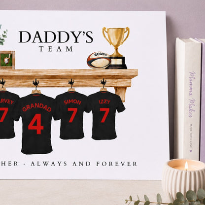 Personalised Rugby Fan Shirt Print
