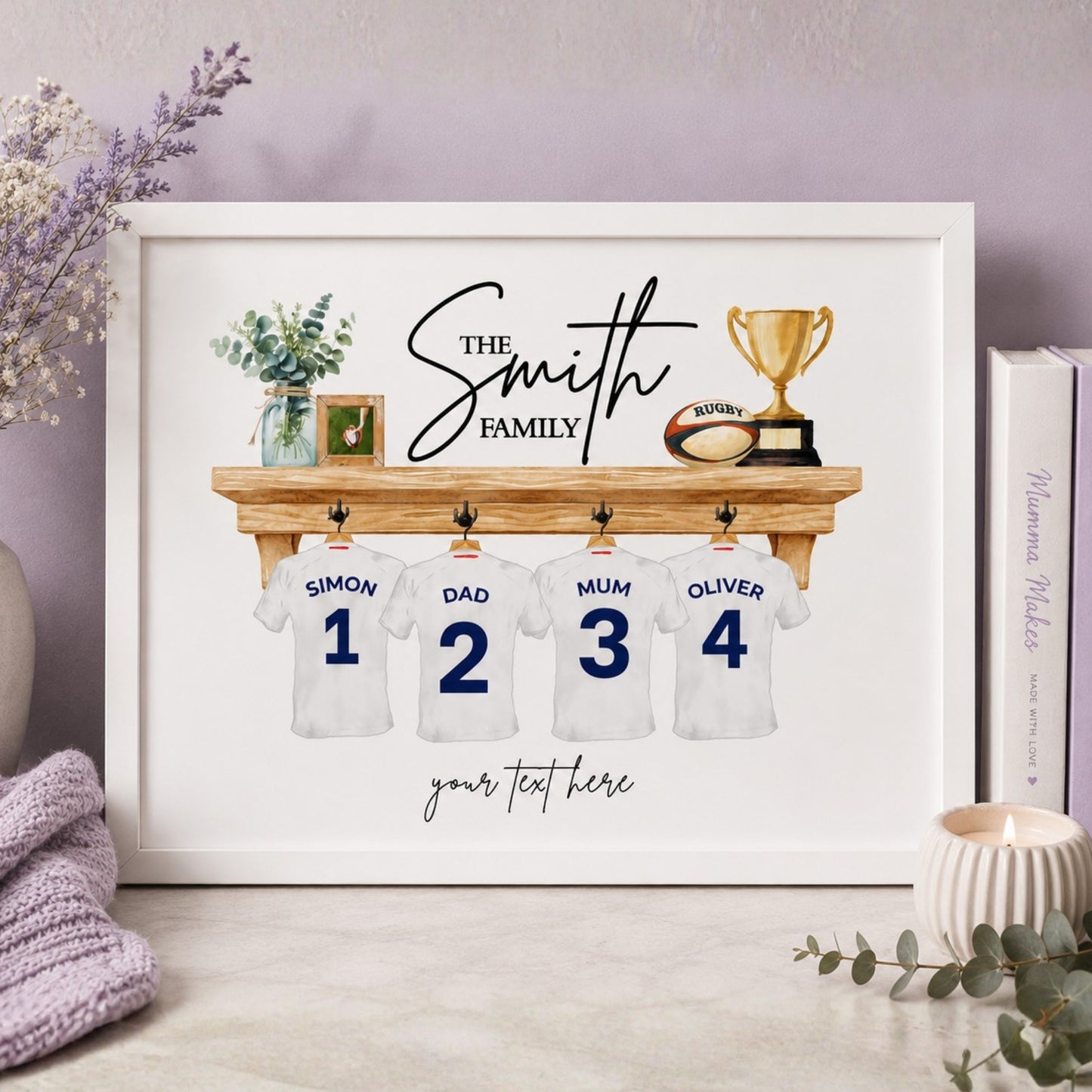 Personalised Rugby Fan Shirt Print