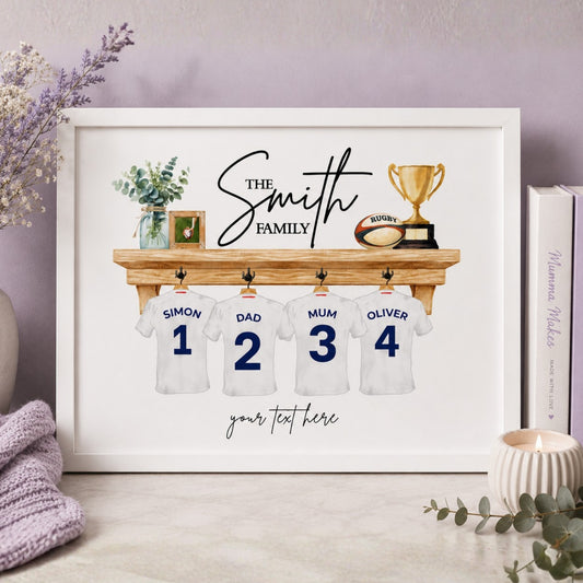 Personalised Rugby Fan Shirt Print