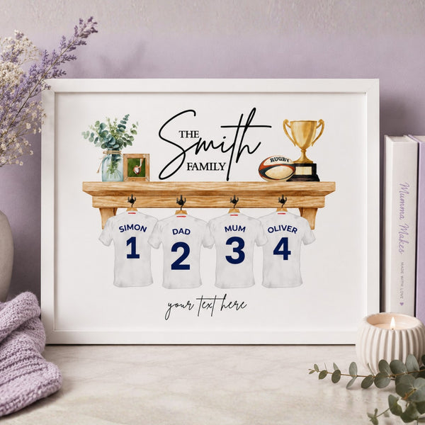 Personalised Rugby Fan Shirt Print