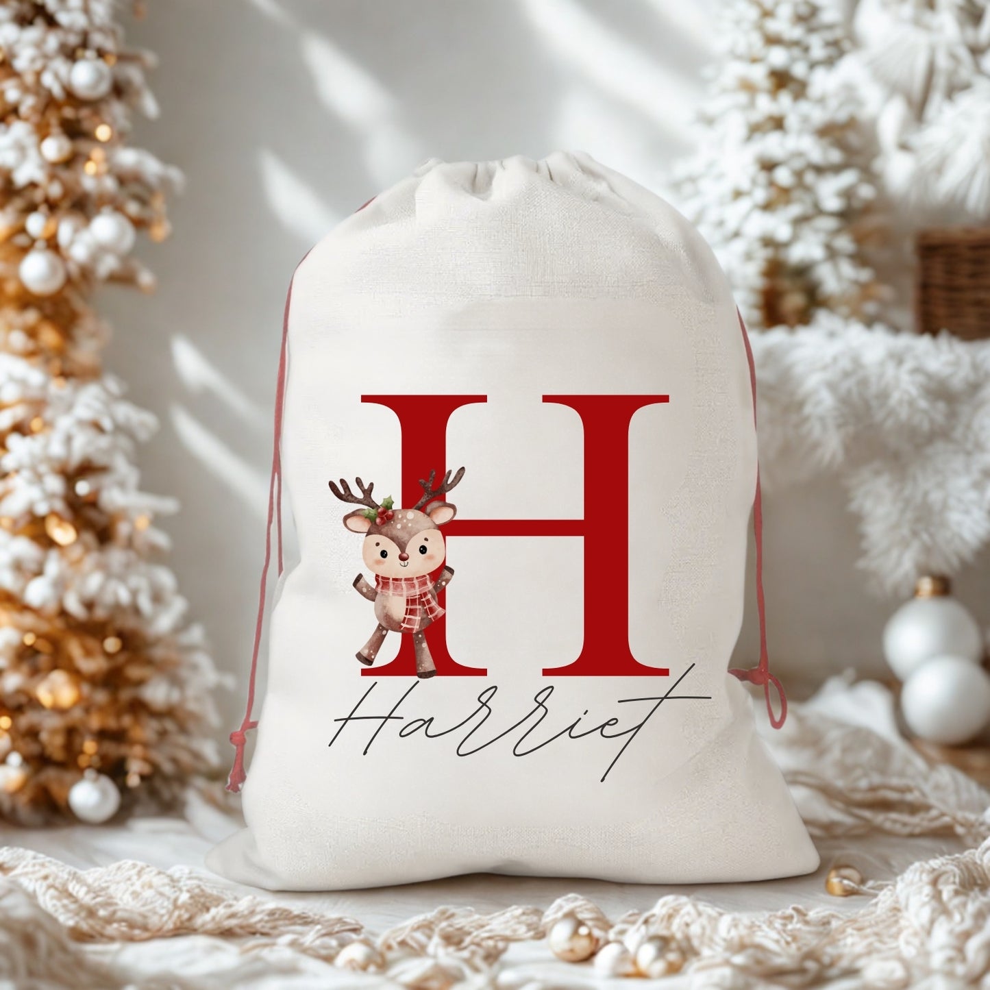 Personalised Monogram Luxury Santa Sack