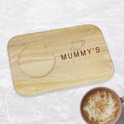 Personalised Tea & Biscuit Board - Tea Cup Design