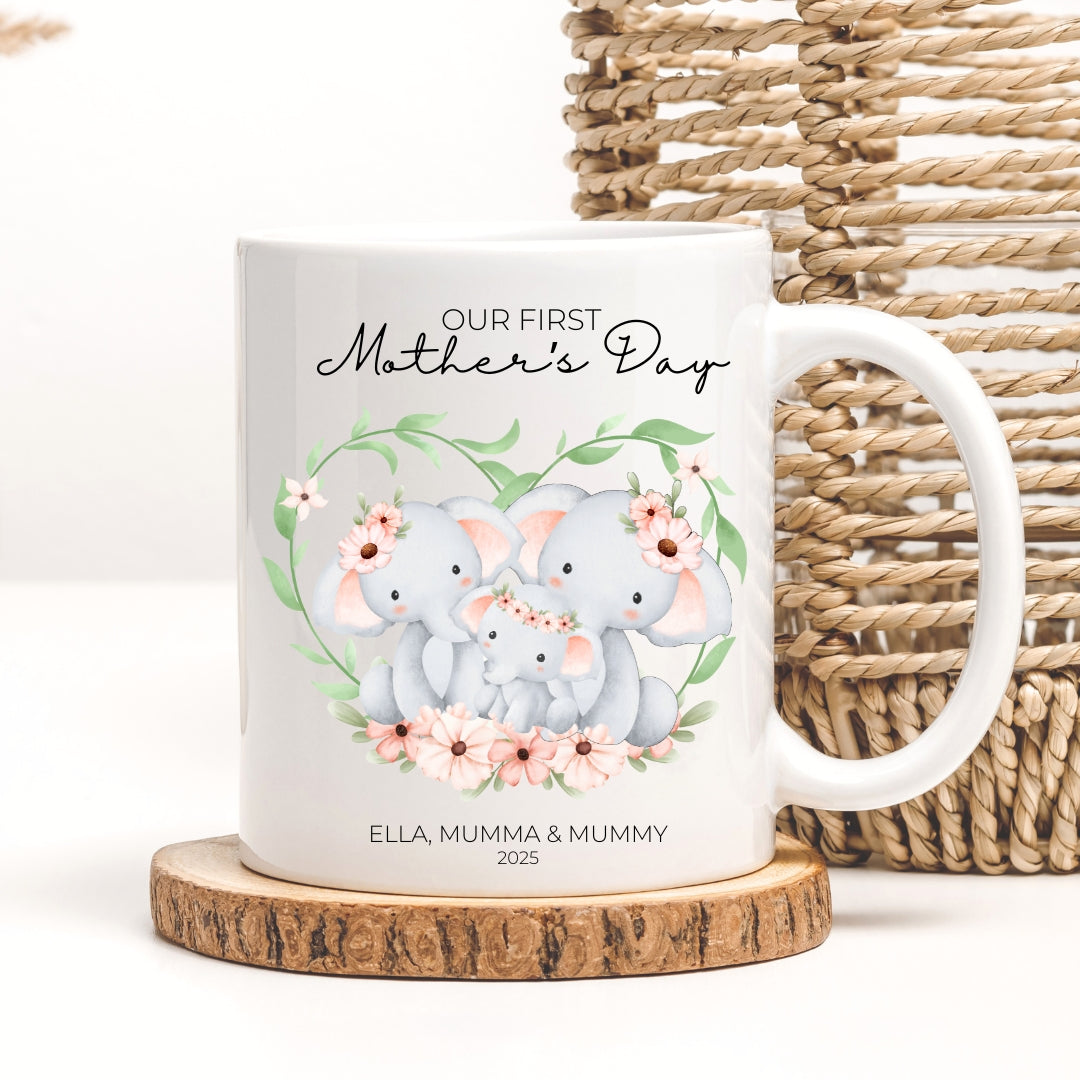 Personalised Two Mummy's First Mother's Day Gift Mug