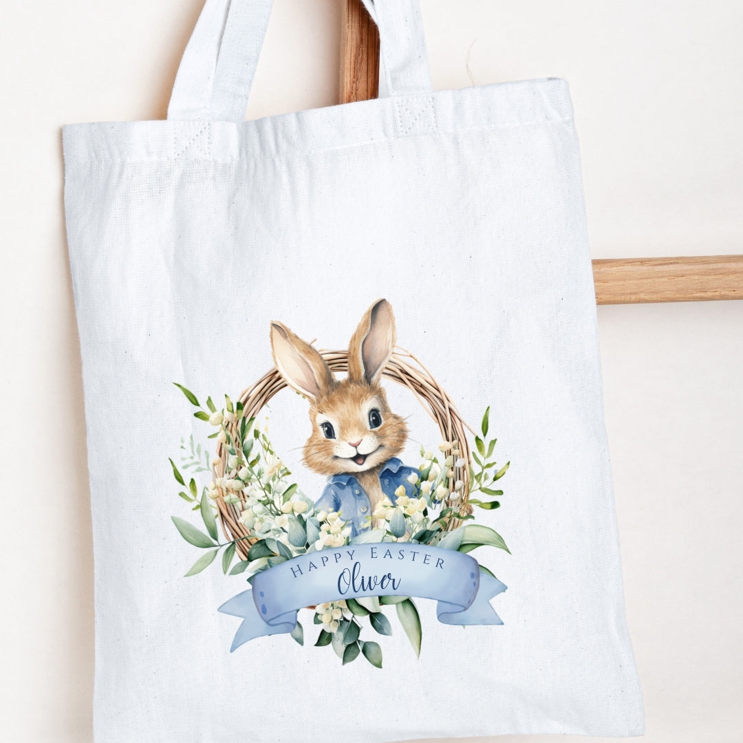 Personalised Flopsy Bunny Easter Egg Hunt Bag