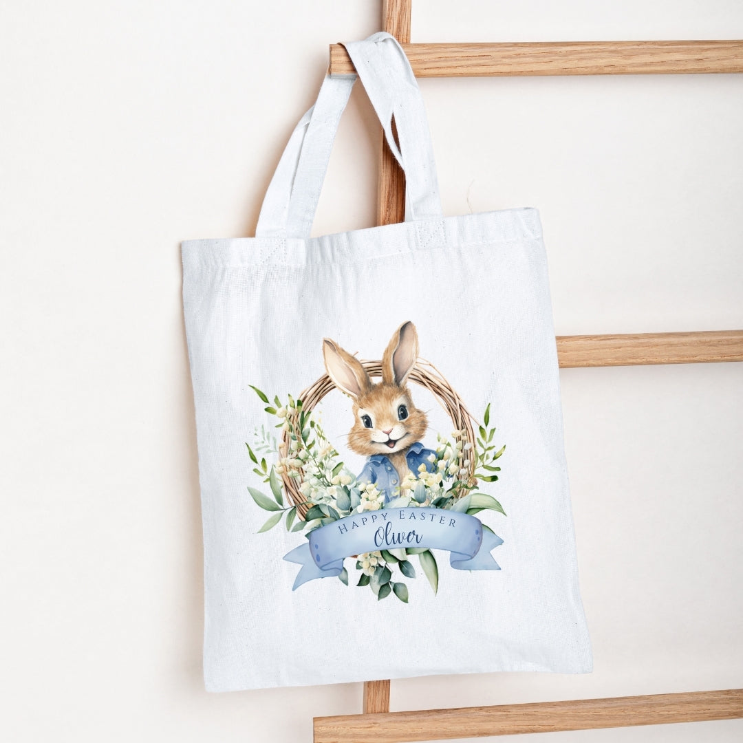 Personalised Flopsy Bunny Easter Egg Hunt Bag