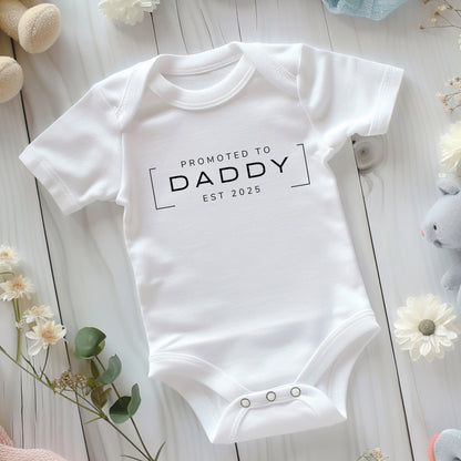 'Promoted to...' Personalised Pregnancy/Baby Announcement Vest