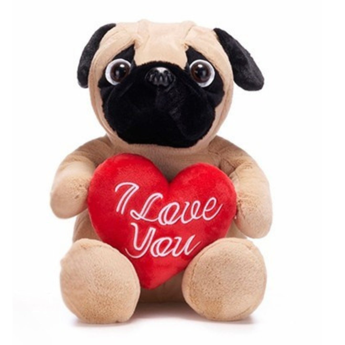 'I Love You' Pug Plush Teddy