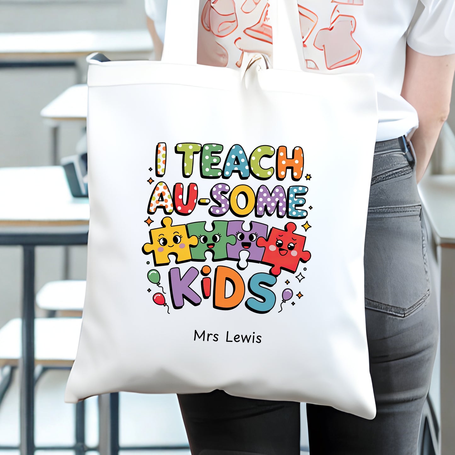 "I Teach Au-some Kids" Personalised A5 Notebook | Thank you | End of Year Teacher Gift