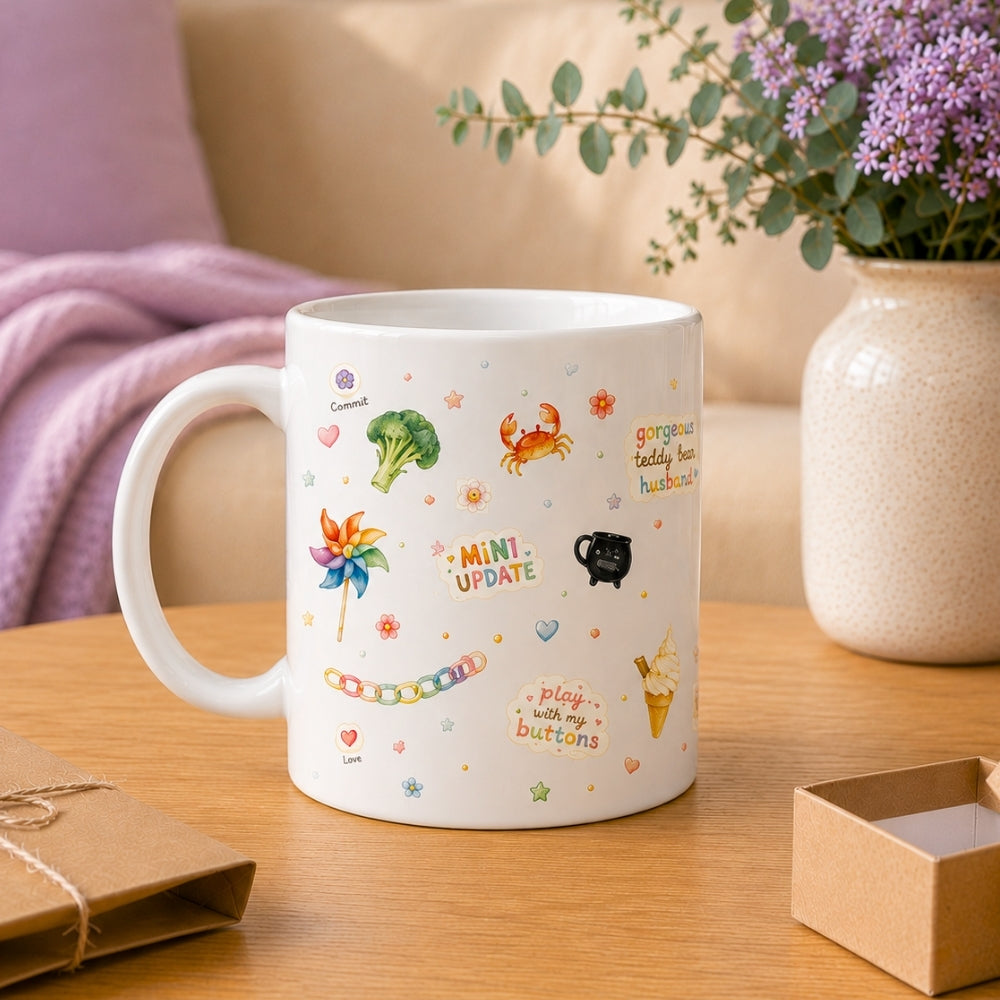 Stef’s Bits Official Merch Mug - Playful Doodles & Sayings