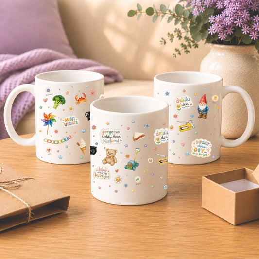Stef’s Bits Official Merch Mug - Playful Doodles & Sayings