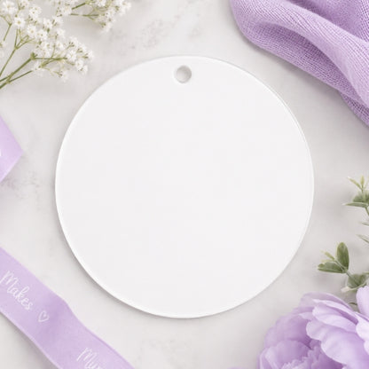 8cm Acrylic Round Disc - Suitable for Sublimation