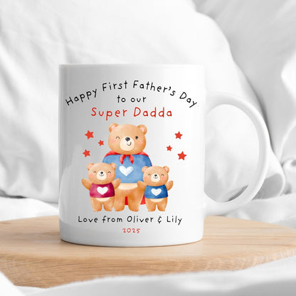 Happy First Father's Day Super Dad Gift Mug