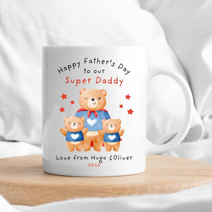 Happy First Father's Day Super Dad Gift Mug