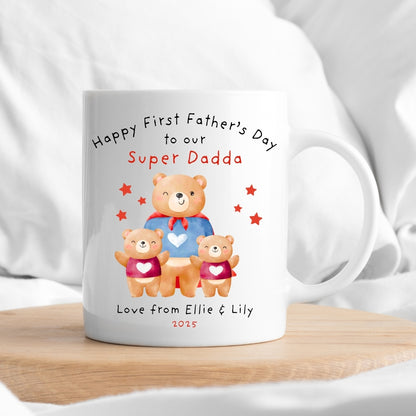 Happy First Father's Day Super Dad Gift Mug