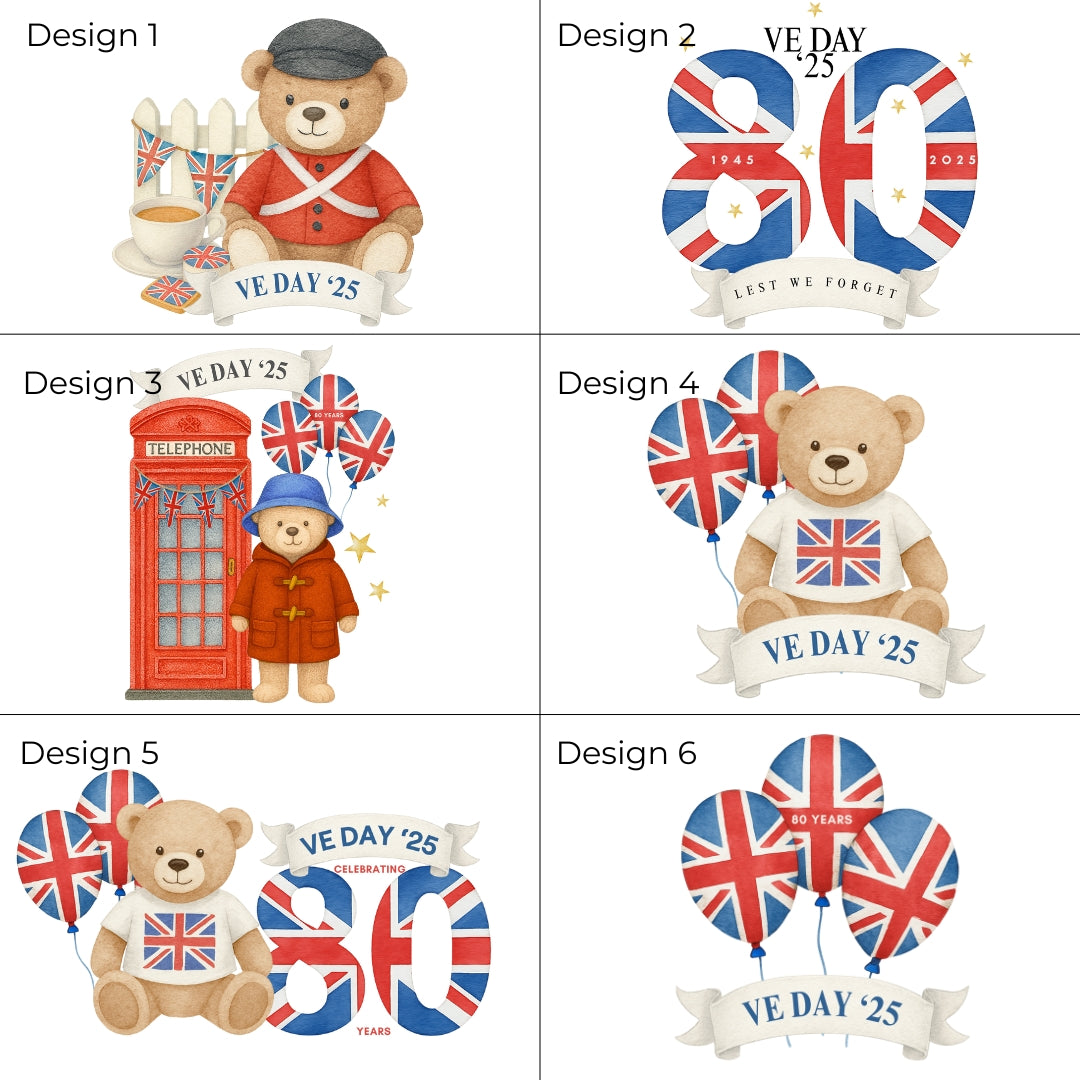 VE Day Commemorative Clothing - Various Designs
