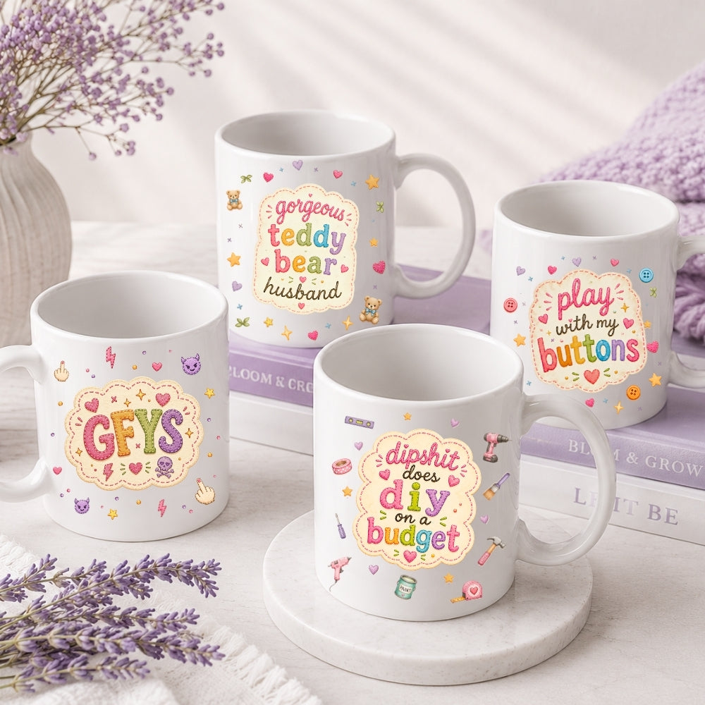 Stef's Bits Official Quote Merch Mug - Playful Doodles