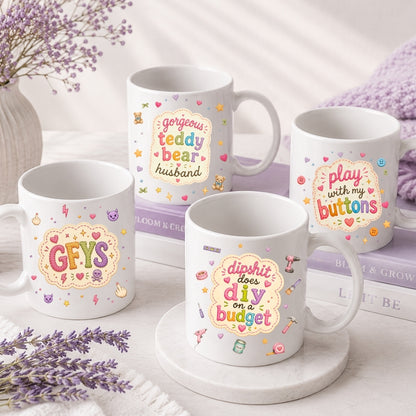 Stef's Bits Official Quote Merch Mug - Playful Doodles