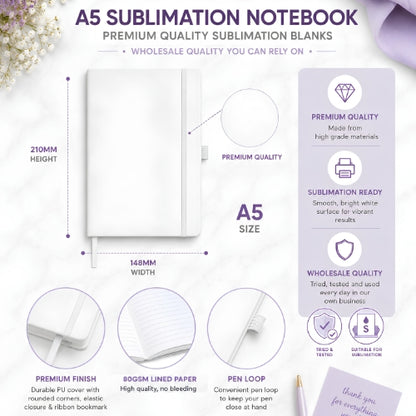 A5 Notebook - Suitable for Sublimation